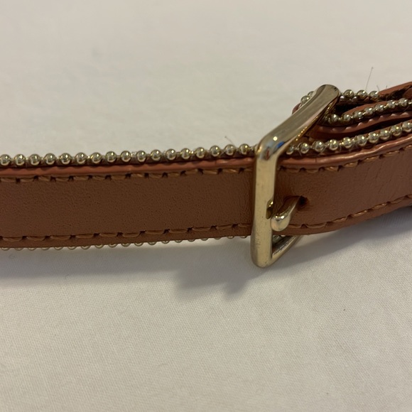 J crew skinny belt brown with gold embellishment - Picture 2 of 2